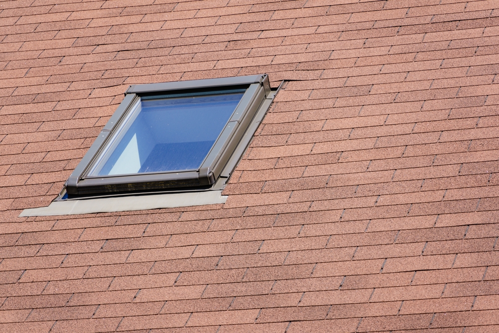 Roof,Window,On,Tiled,Roof.,Roofing,Construction.